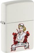 ZIPPO weiss color "Tattoo Nurse Stay Well" 60007012 259601