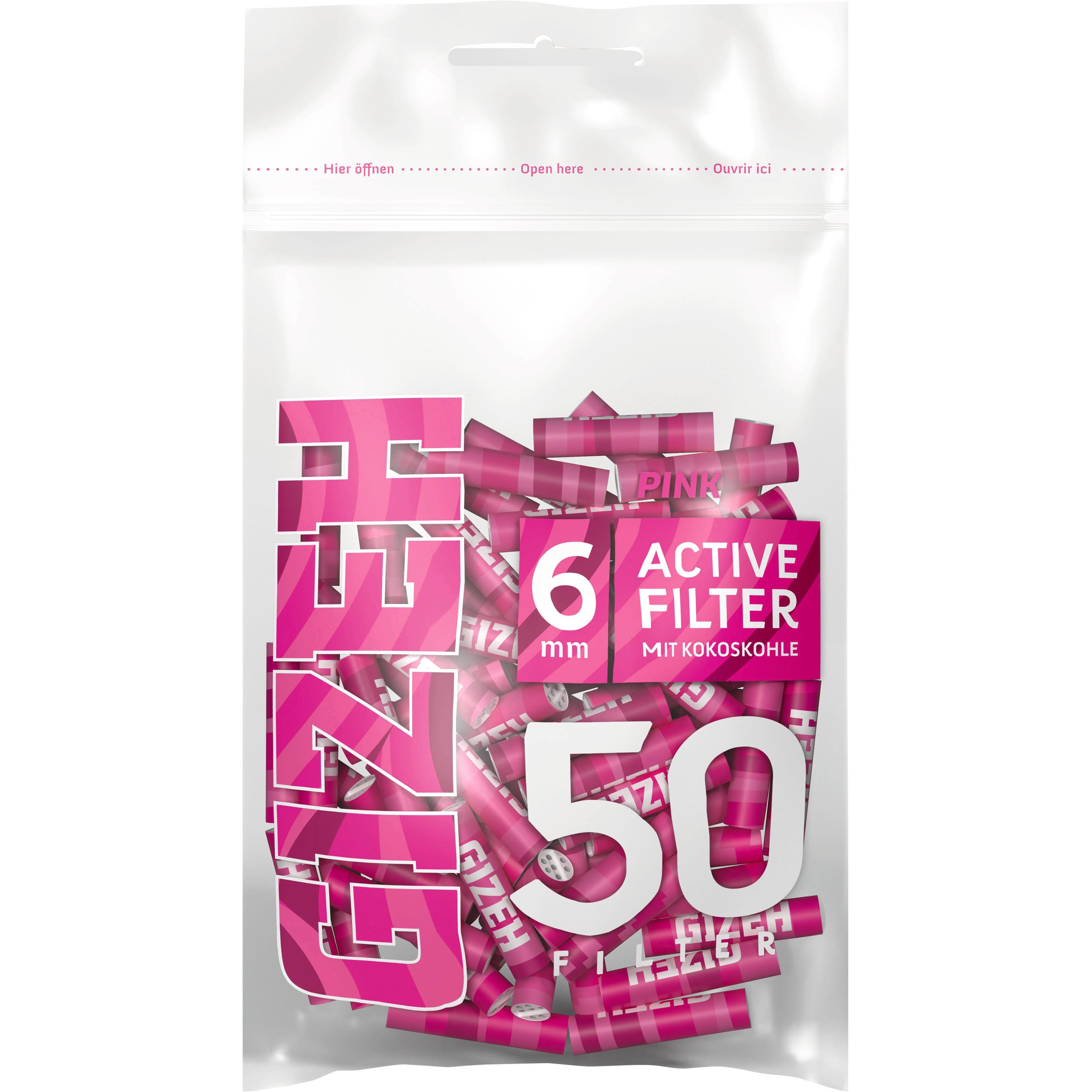 1 x Beutel GIZEH PINK ACTIVE 50 FILTER SW15005