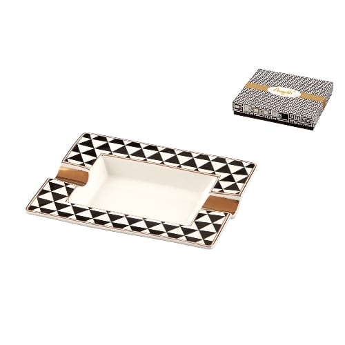 Zigarrenascher Porzellan New Bone China ANGELO schw. Dreiecke 2 Abl. 81263