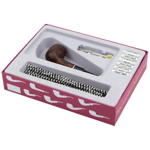 Pfeife Starterset JEAN CLAUDE Spot rustik gerade mit Acrylmundstueck 17641