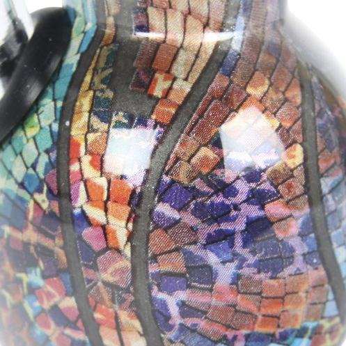 Bong Glas Mosaik print 15 cm hoch 53629