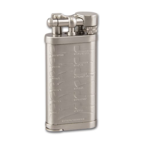 Pfeifenfeuerzeug Stein PASSATORE Leonard nickel satiniert Pfeifenmotiv 89080