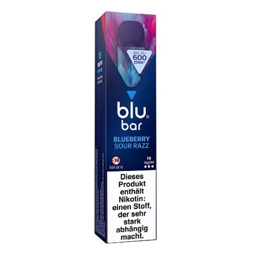 E-Zigarette blu BAR 1000 Einweg BLUEBERRY SOUR RAZZ 18 mg Nikotin SW15439