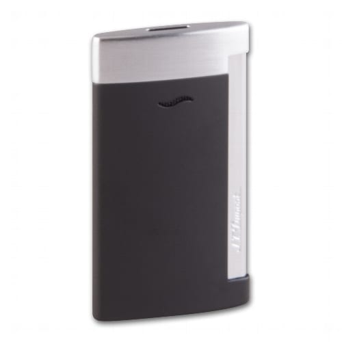 Feuerzeug Jet DUPONT Slim 7 schwarz matt Silber 36485