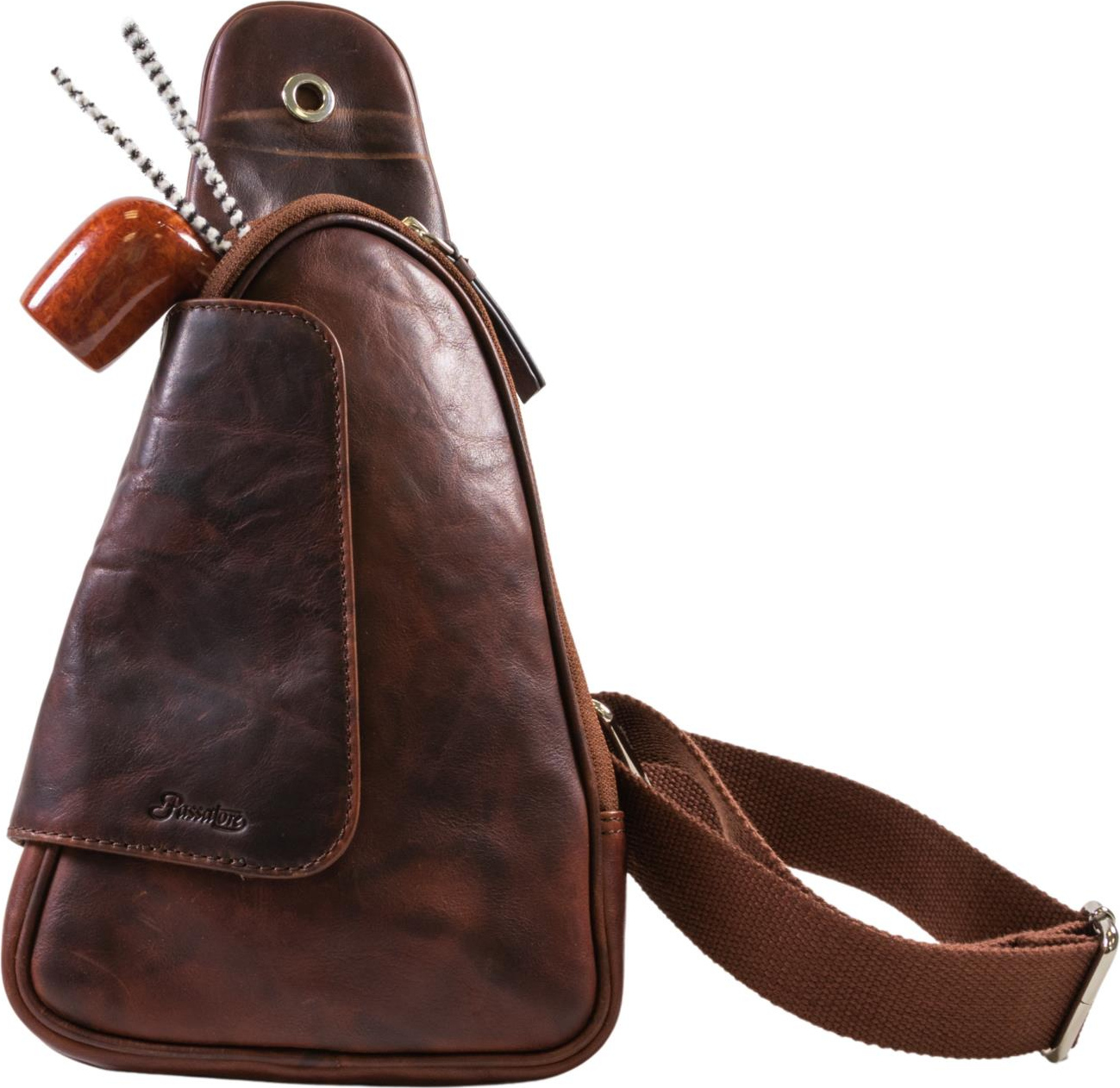 PASSATORE Pfeifen-/Zigarren Body Bag Leder braun antk 639961