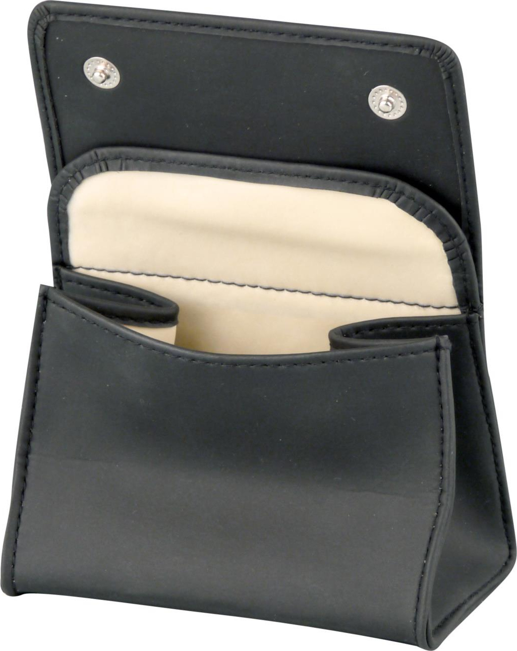 Tabakstellbeutel Lederoptik schwarz / Kautschukfutter 11cm 627501