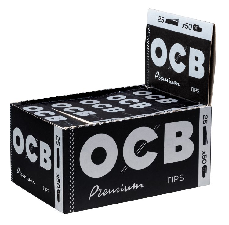 DISPLAY 25 Briefchen à 50 Filter Tips Zigarettenfilter OCB