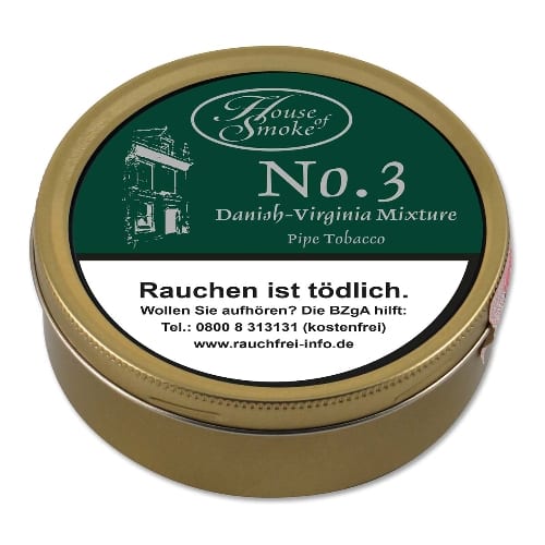 Pfeifentabak House of Smoke No.3 Danish-Virginia Mixture 50 Gramm 61912