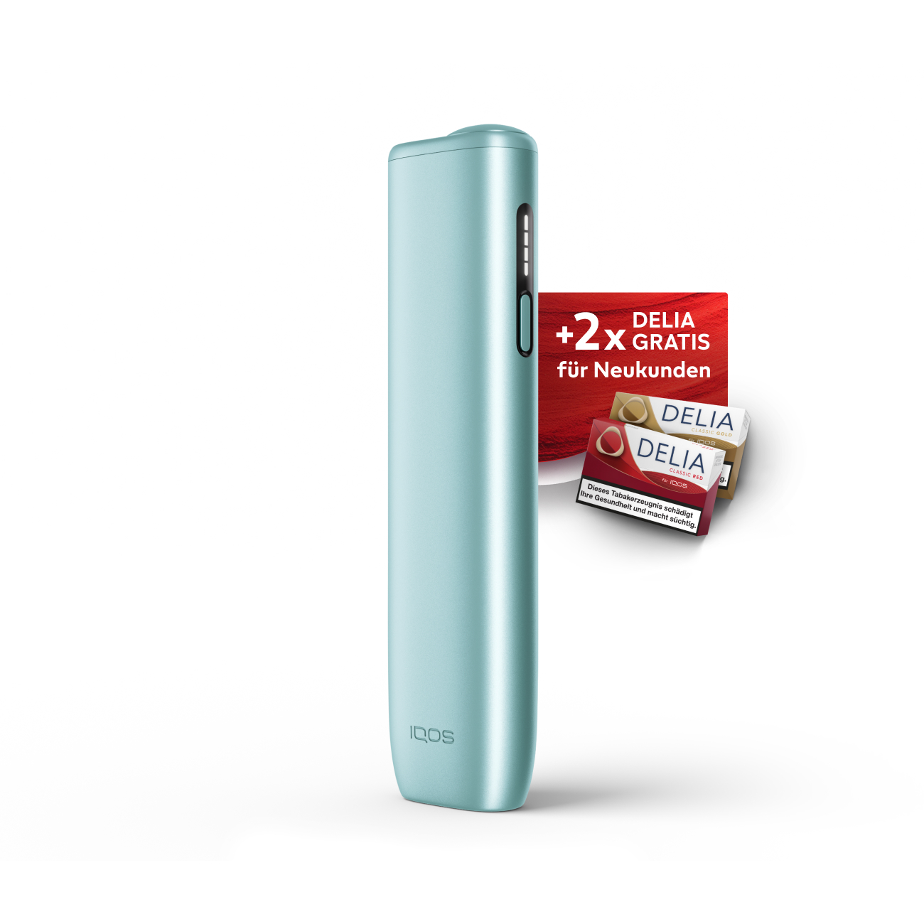 IQOS ILUMA i ONE Breeze Blue + Gratis DELIA Sticks bei Registrierung
