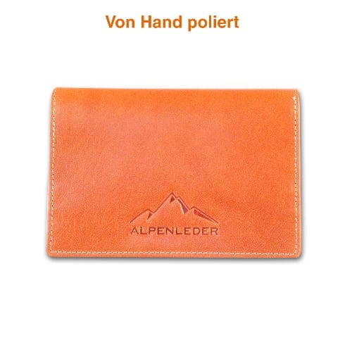 Feinschnitt-Tasche ALPENLEDER Sepp Leder cognac 16 x 11 cm 34912