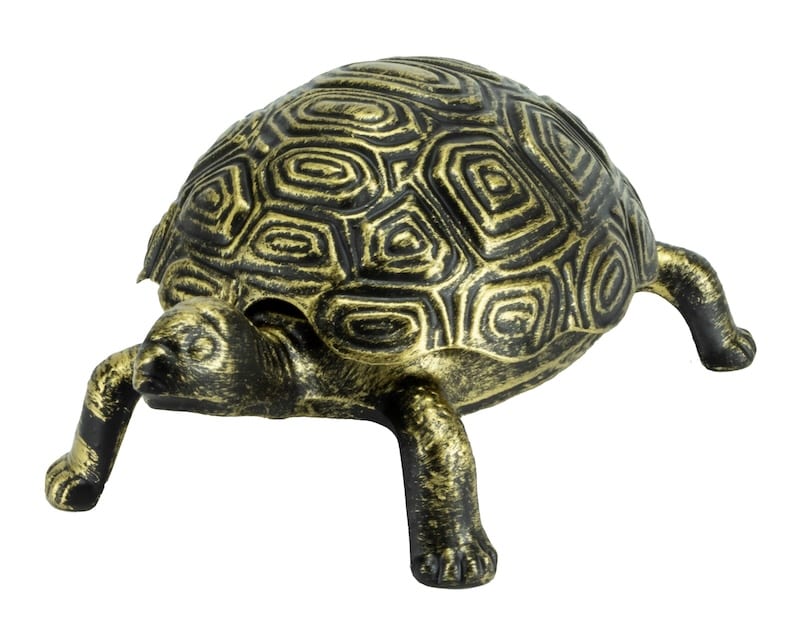 Ascher "Schildkroete" Metall gold antik 17cm 516703