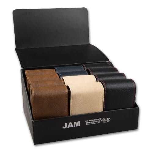 Zigarettenetui Kunstleder JAM 20er Packung 4 Farben sortiert 86543