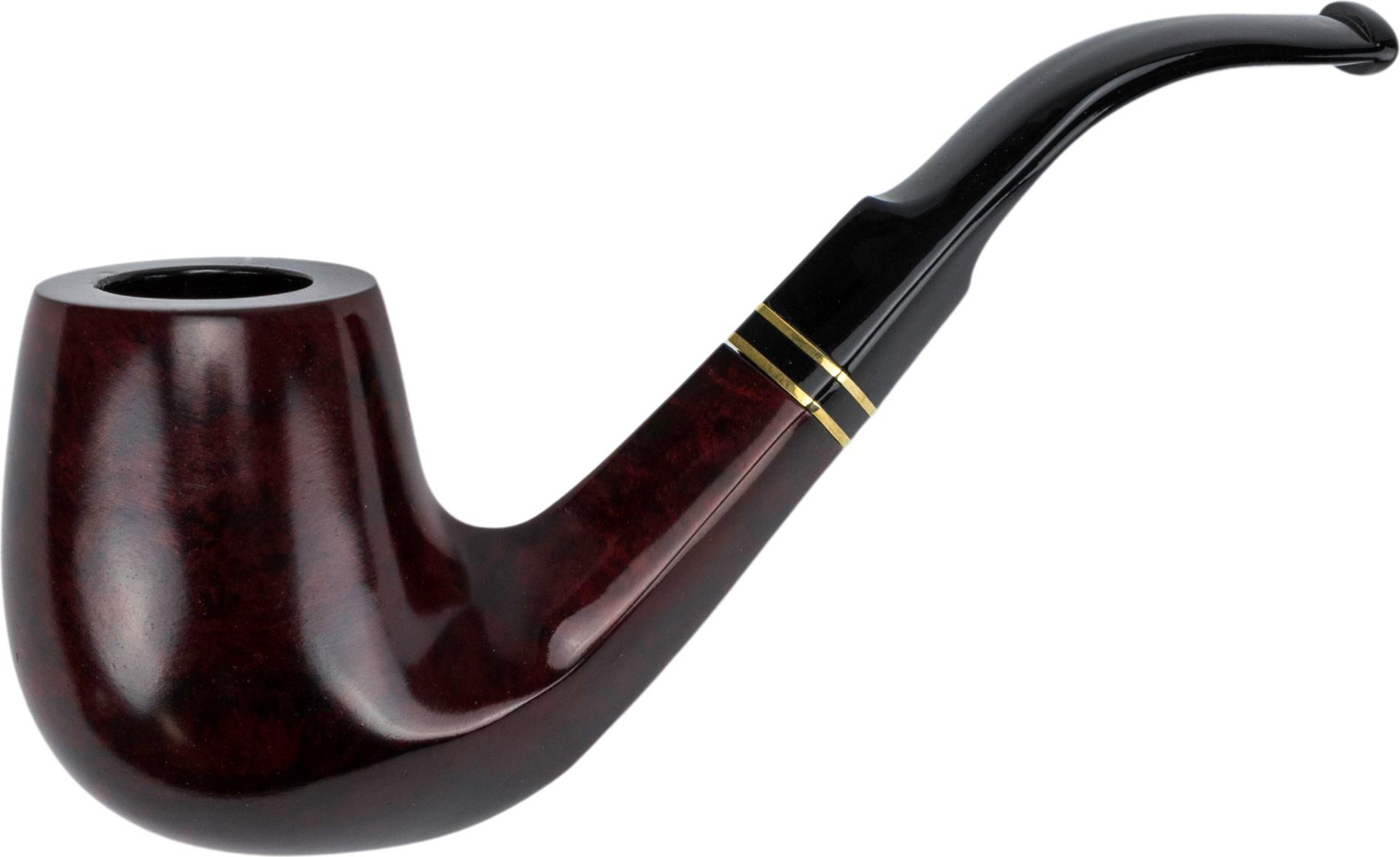 Pfeife JEAN CLAUDE Mod.Nr.3 gebogen rot, Rg.  Acrylm. 475292