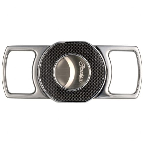 Zigarrencutter PASSATORE chrom/Carbon schwarzDurchmesser 23mm 36068