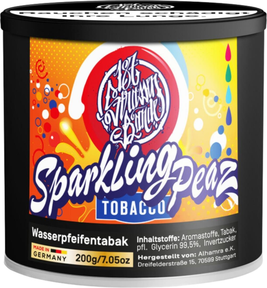 WP-Tabak 187 Tobacco "Sparkling Peaz" 200gr-Dose 933217