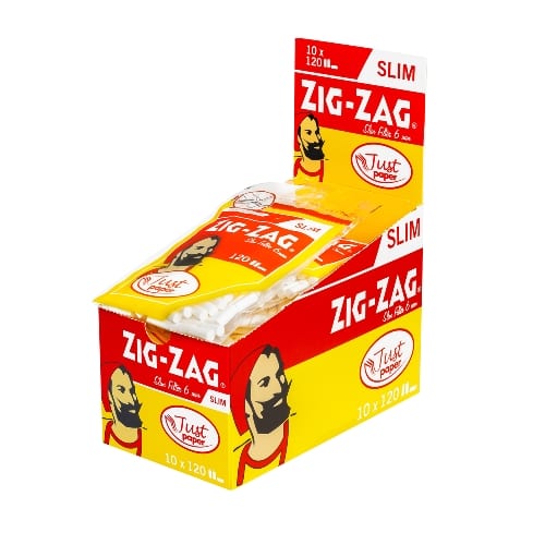 Zig-Zag Just Paper Slim Filter 6mm Display 10×120 Stück (1200 Filter) SW16371
