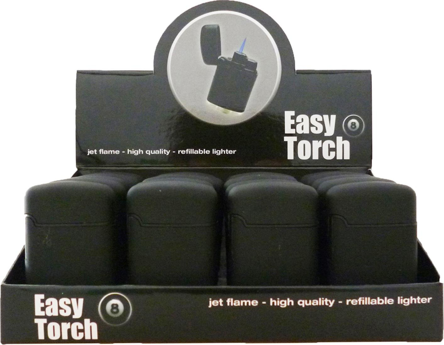 V-Fire Easy Torch Jet-Feuerzeug Rubber Black