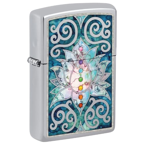 ZIPPO chrom poliert Lotus Flower Design 60006541 41826