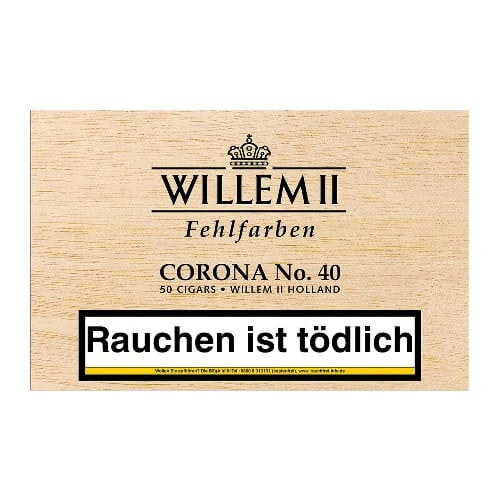 Willem II Fehlfarben Corona No.40 Sumatra 50 Zigarren SW47601