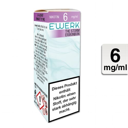 E-Liquid E'Werk The Storm 6 mg/ml Flasche 10 ml 95842