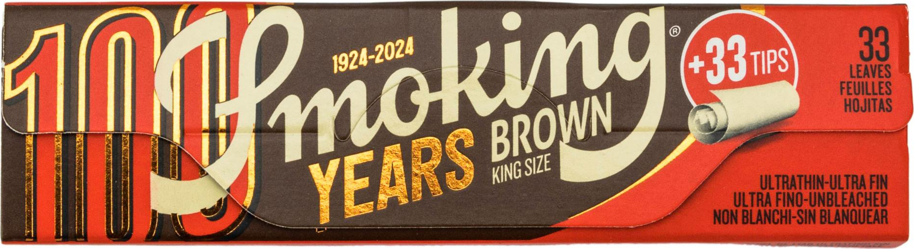 SMOKING KINGSIZE BROWN Zigtt.-Papier + Tips (je 24 Hf.) 16333