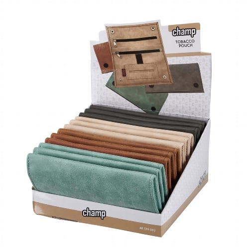 Feinschnitt-Tasche Kunstleder CHAMP mit Feuerzeughalter sortiert 37230