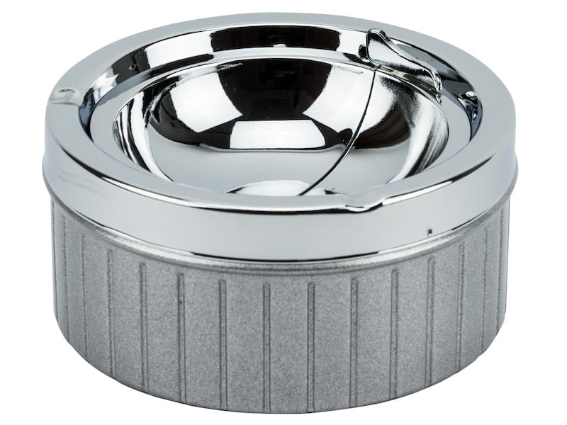 Kippascher Metall chrom/silber mit Rillen         11cm 504403