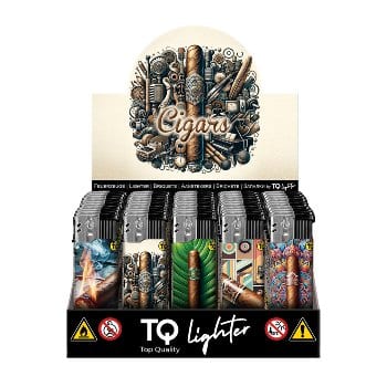 Einwegfeuerzeug Piezo TOBALIQ Cigars Steller mit 50 Stück 65284