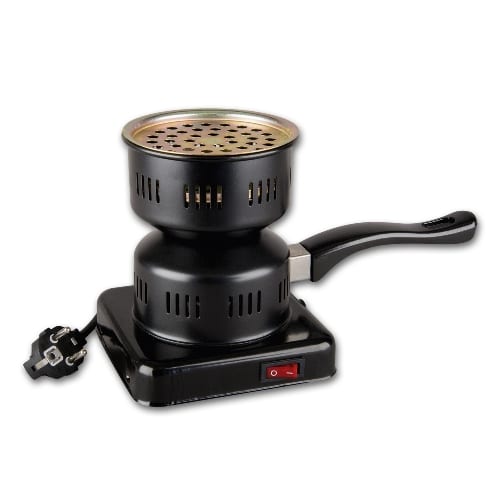 Kohleanzünder elektrisch aus Metall in schwarz 600 W 98222