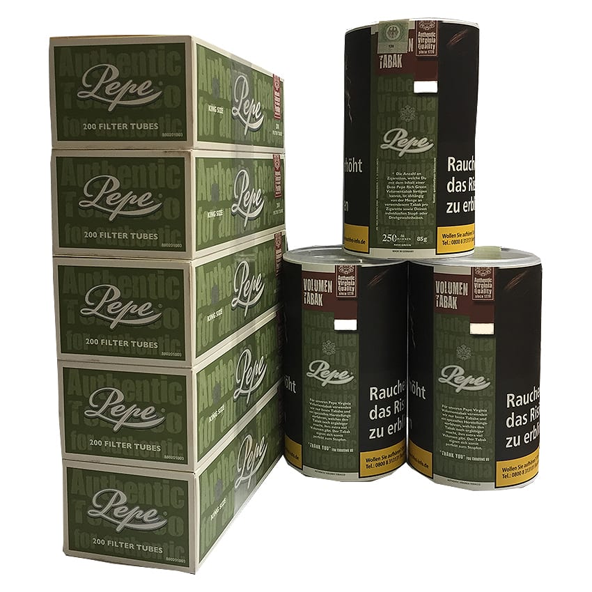 3 x Dosen Pepe Volumen à 83 Gramm & 1000 Pepe Hülsen SW13181