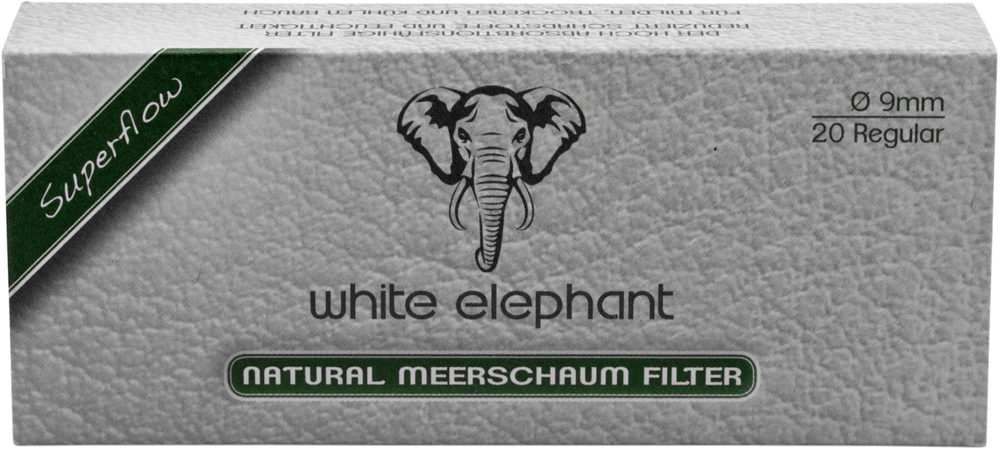 15 Schachteln à 20 Filter Pfeifenfilter White Elephant Natural Meerschaum Filter 9 mm SW274-2