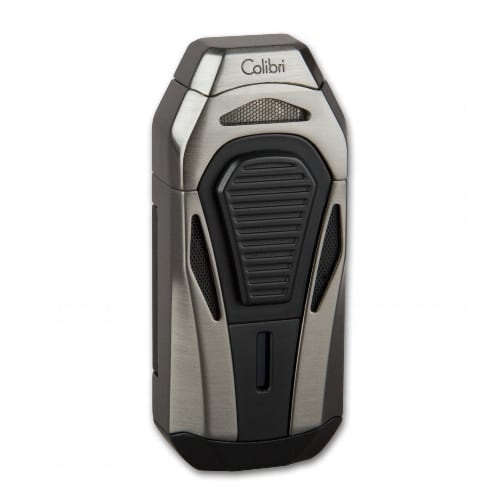 Feuerzeug Colibri Boss III für Zigarren mit Jetflamme 3-fach aus Edelstahl beschichtet in anthrazit 84441