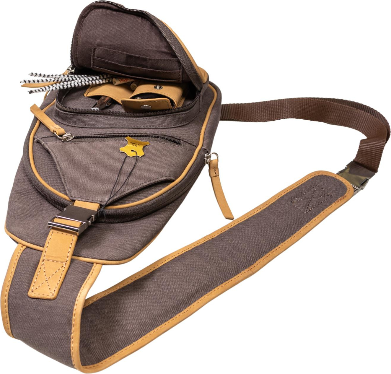 PASSATORE Pfeifen-/Zigarren Body Bag Canvas hellbr./anthrazi 639964