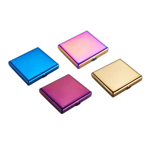 Zigarettenetui Metall 20er CHAMP Rainbow 4 Farben sortiert 17658