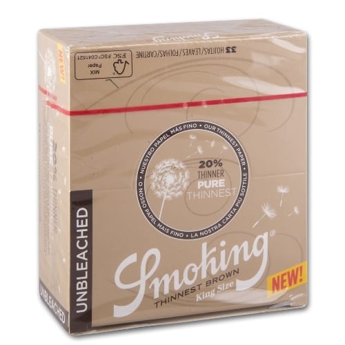 Zigarettenpapier SMOKING Thinnest Brown King Size 32424