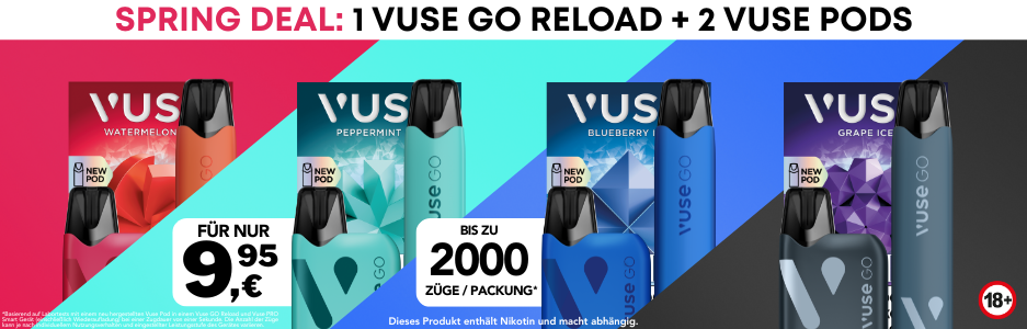 Vuse Reload Device + Gratis Pods Spring Deal Aktion SW16716M