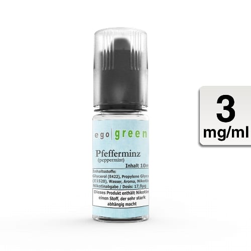 E-Liquid EGO GREEN Pfefferminz 3 mg 90532
