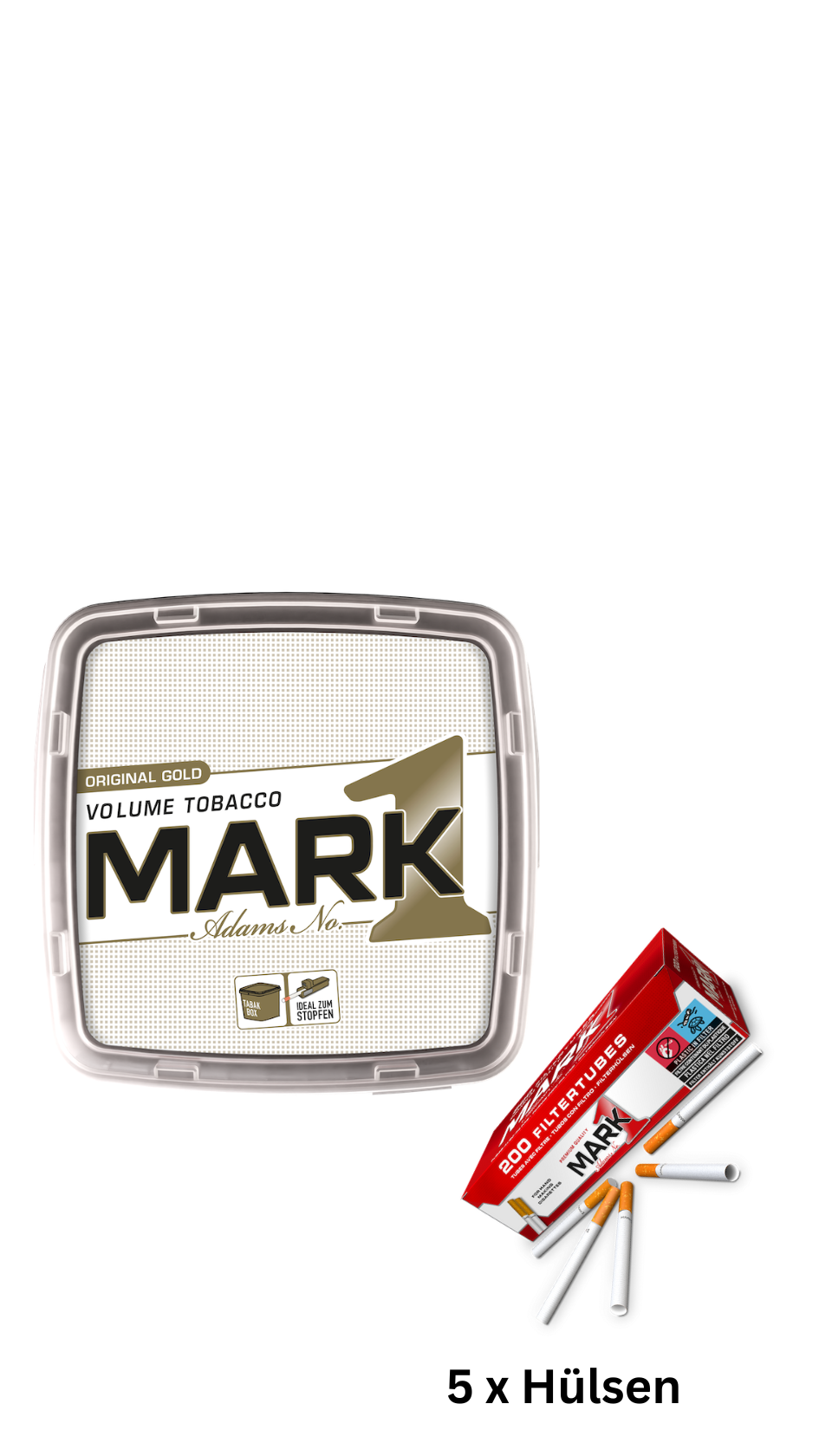 EIMER MARK ADAMS GOLD Volumentabak 400 Gramm & 1.000 Mark 1 Hülsen SW16684