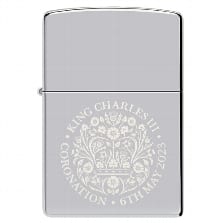 ZIPPO chrom poliert King Charles III Coronation 2023 41493
