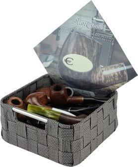 18 Stück Pfeife JEAN CLAUDE glatt+sand sortierte Modelle, Ring Acryl 413420