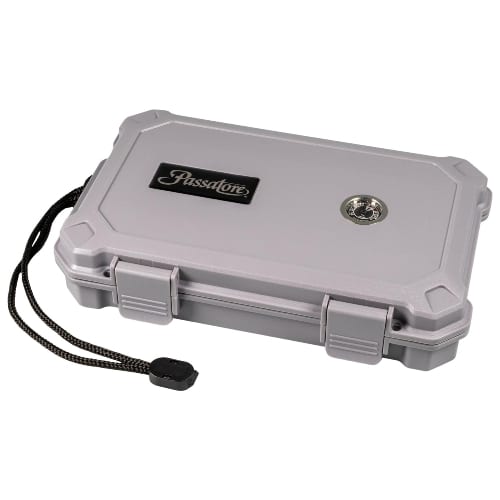 Humidor PASSATORE Cigar Case Acryl grau H5xB23,5 xT15 cm 5 Cigarren 36827