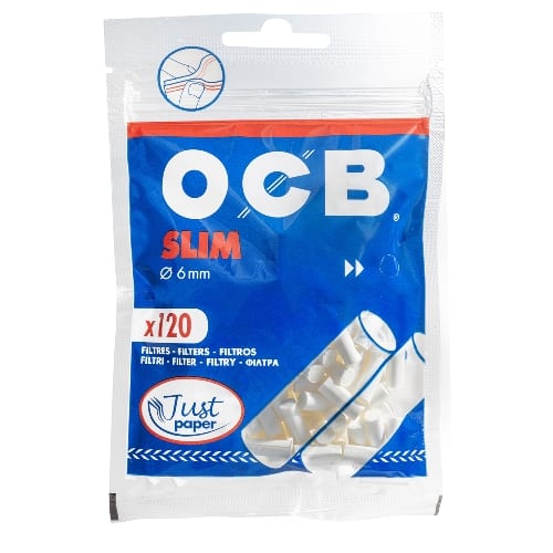 OCB Just Paper Slim Filter 6mm Display 10×120 Stück (1200 Filter) SW16373