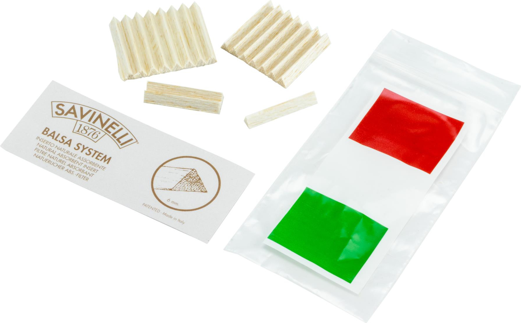 Savinelli Balsa 6mm Filter Inhalt 20 Filter 101606