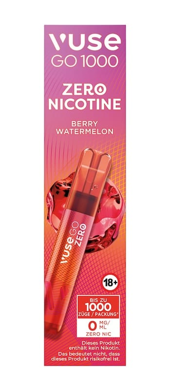 Einweg eZigarette Vuse GO Berry Watermelon 0mg bis zu 1000 Puffs 40208