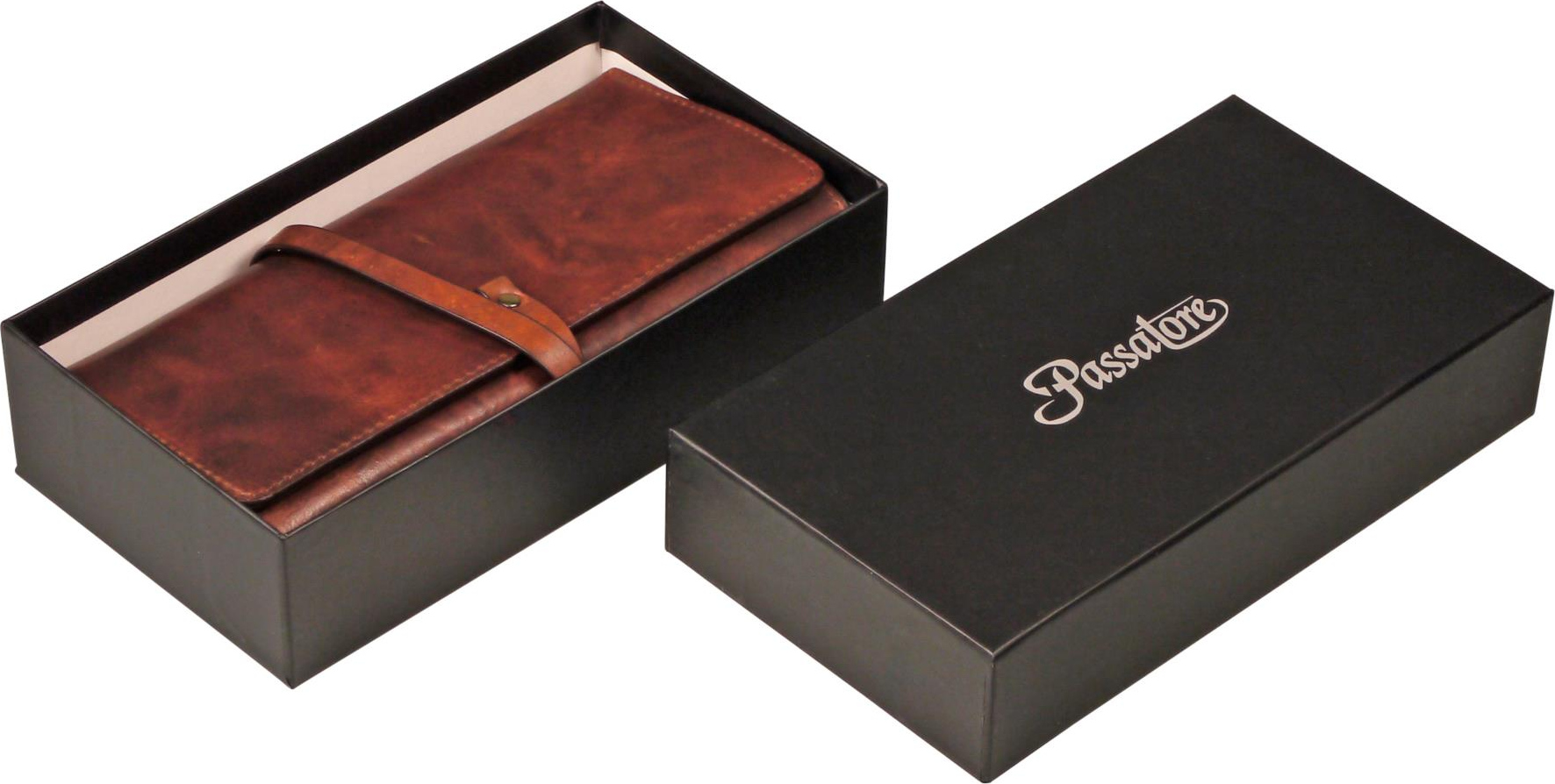 PASSATORE Pfeifen-Rollbeutel Leder braun antik 20cm / 2er 630504