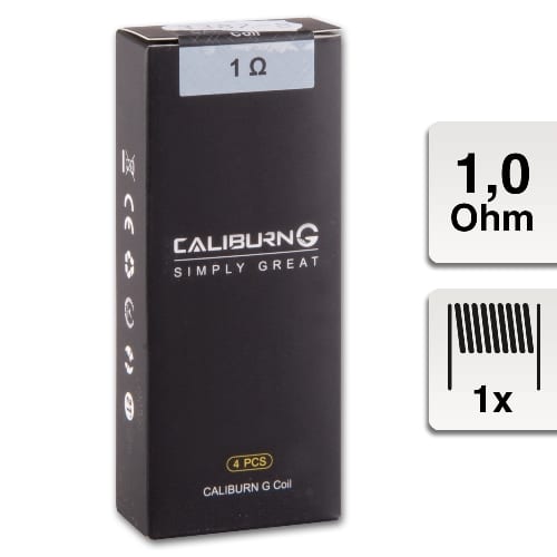 E-Clearomizercoil UWELL Caliburn G 1.0 OhmÃae 4 Stueck 33879