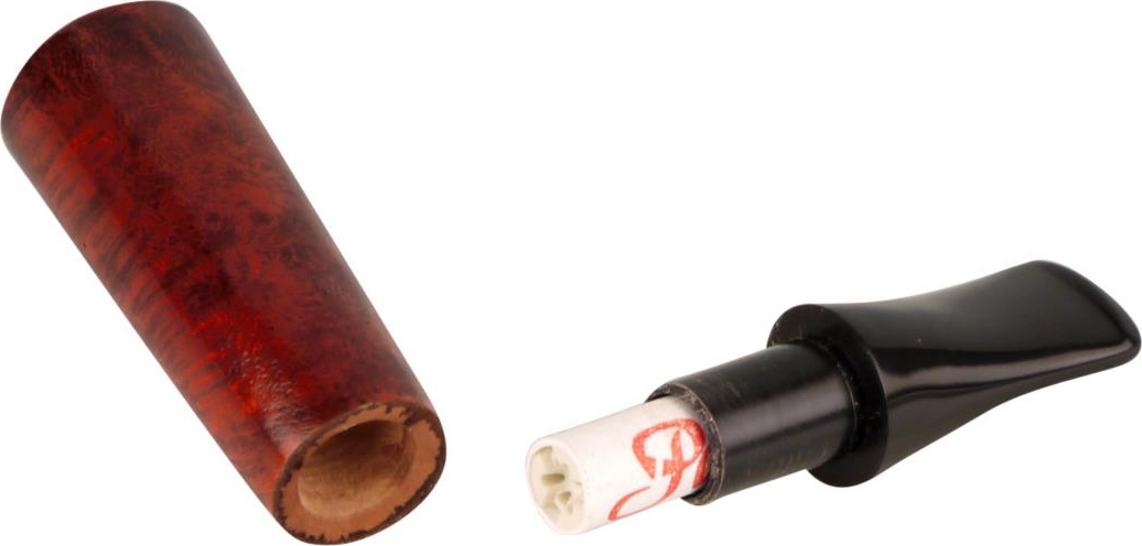 Zigarillospitze Bruyère orange/black Acrylmundstück 13mm 13034