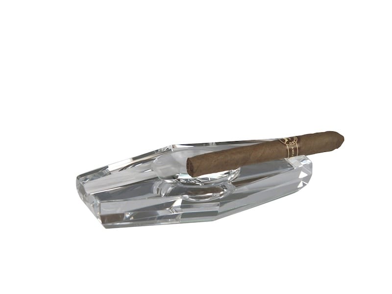 Zigarrenascher Kristallglas/Raute 2 Ablagen 523431