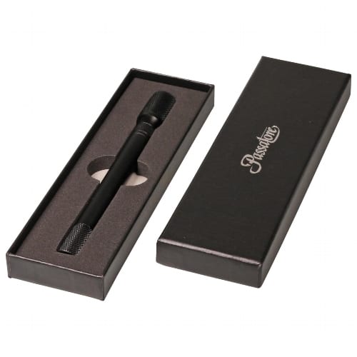 ZigarrencutterDrawpoker 80mm PASSATORE Alu schwarz mit 2 Rundcuttern 8 u 10 mm 36483