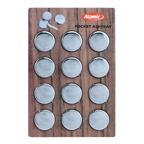 Taschenascher Metall ATOMIC chrom poliert 31702